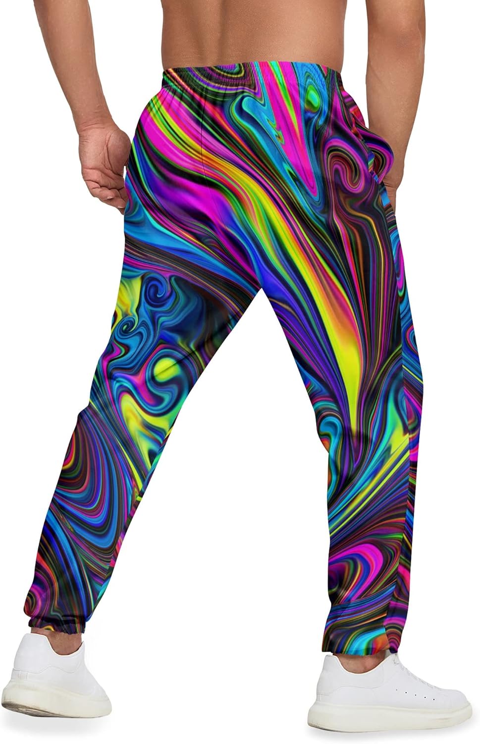 Sweatpants for Men Joggers Pant 3D Printed Sports Pants Workout Pants with 2 Side Pockets - Image 3