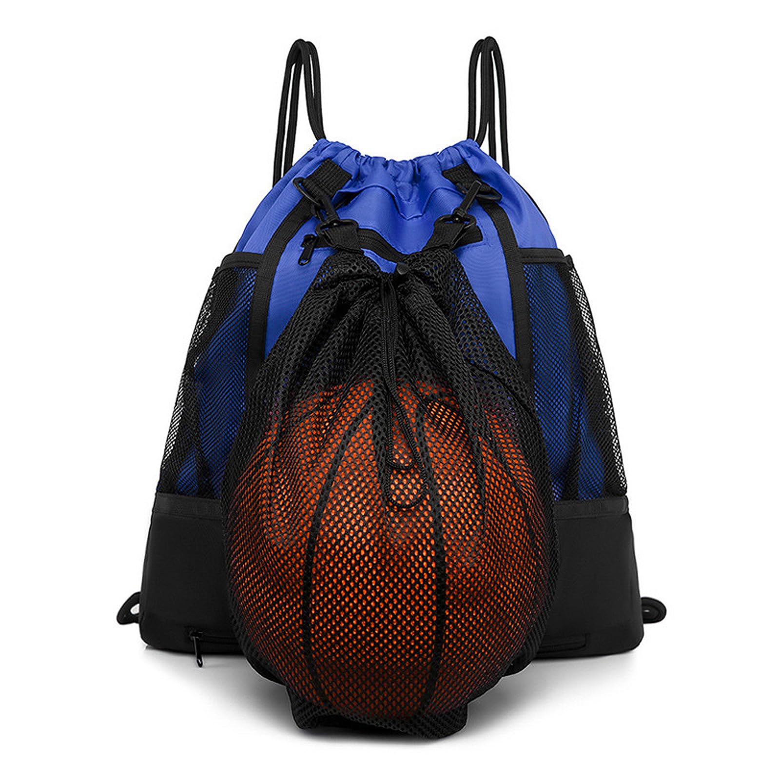 Borsa a tracolla da basket per ragazzi con doppio lato borsa pieghevole zaino da palestra con coulisse sport zaino da calcio