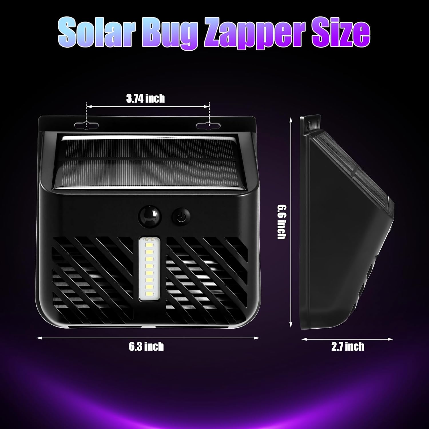 Qualirey 4 Pack Solar Powered Bug Zapper Outdoor Mosquito Killer Lamp with Motion Sensor 2-in-1 Electric LED Light Mosquito Trap Waterproof Bug Zapper for Outdoor Home Garden Patio Backyard Camping