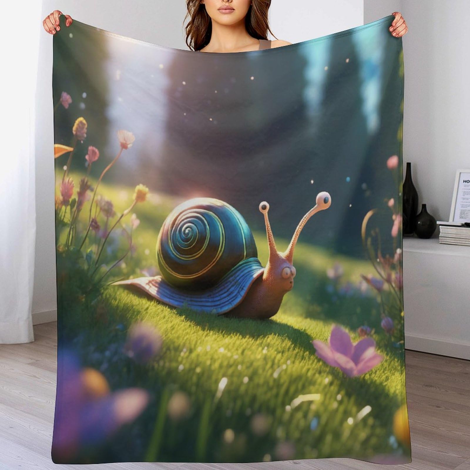 Couverture polaire douce flannel escargot pour un confort absolu