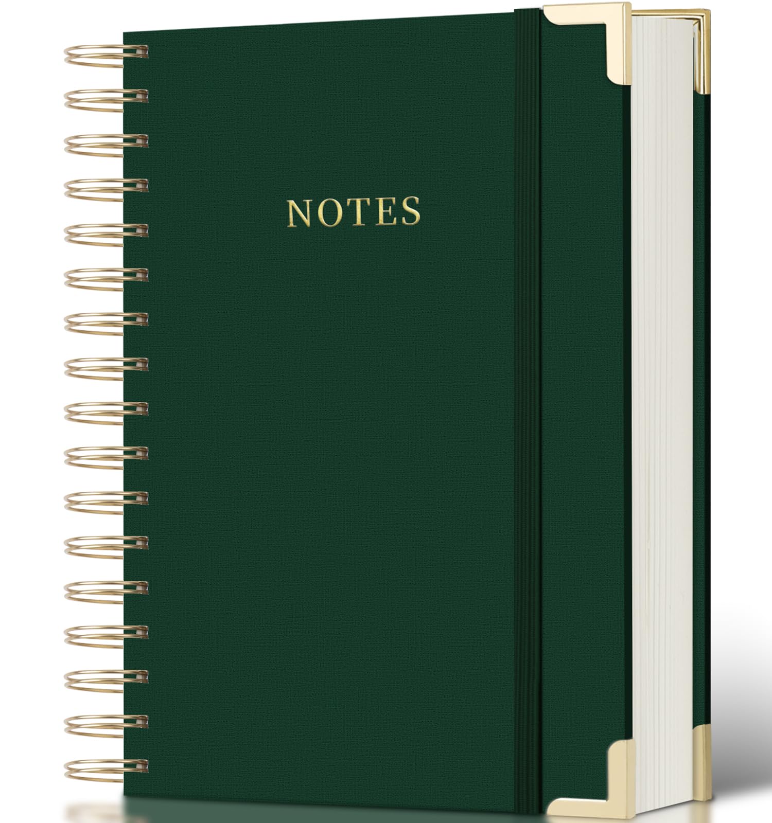 ALKALO Spiral Notebook Journal, 328 Pages Linen Hardcover College Ruled Notebook, Lined Thick Journals for Women Men, A5 Thick Spiral Journal for Writing, 100GSM Paper, Cute Notebooks for Work School