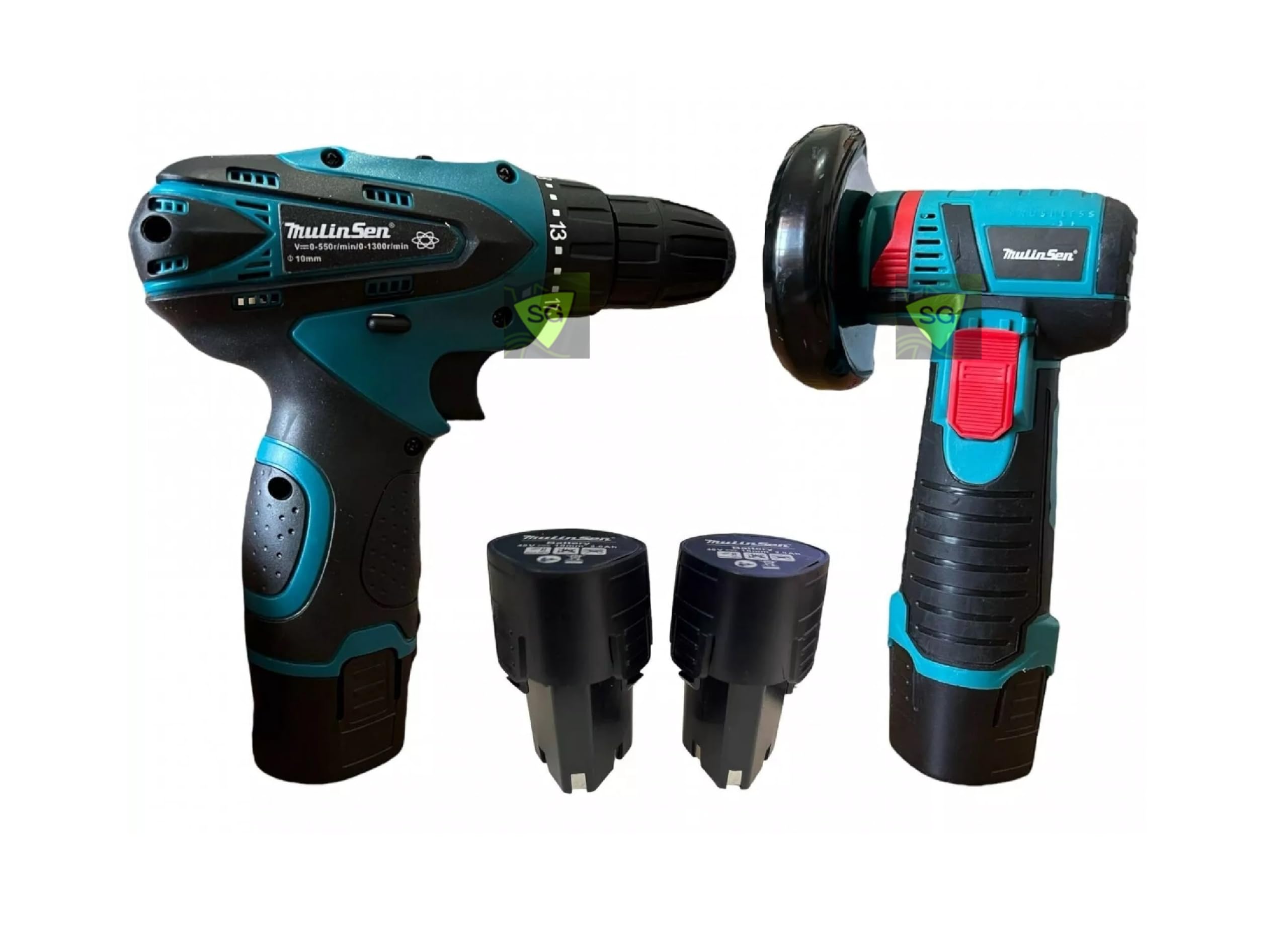 TRAPANO AVVITATORE + MINI FLEX SMERIGLIATRICE + 2 BATTERIA + ACCESSORI SET 76mm