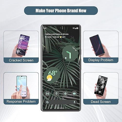 Miniatura 5 de Pantalla digital OLED compatible con Google Pixel 6 Pro GLUOG G8VOU 6.71 pulgadas, pantalla LCD táctil con herramientas (compatible con huellas