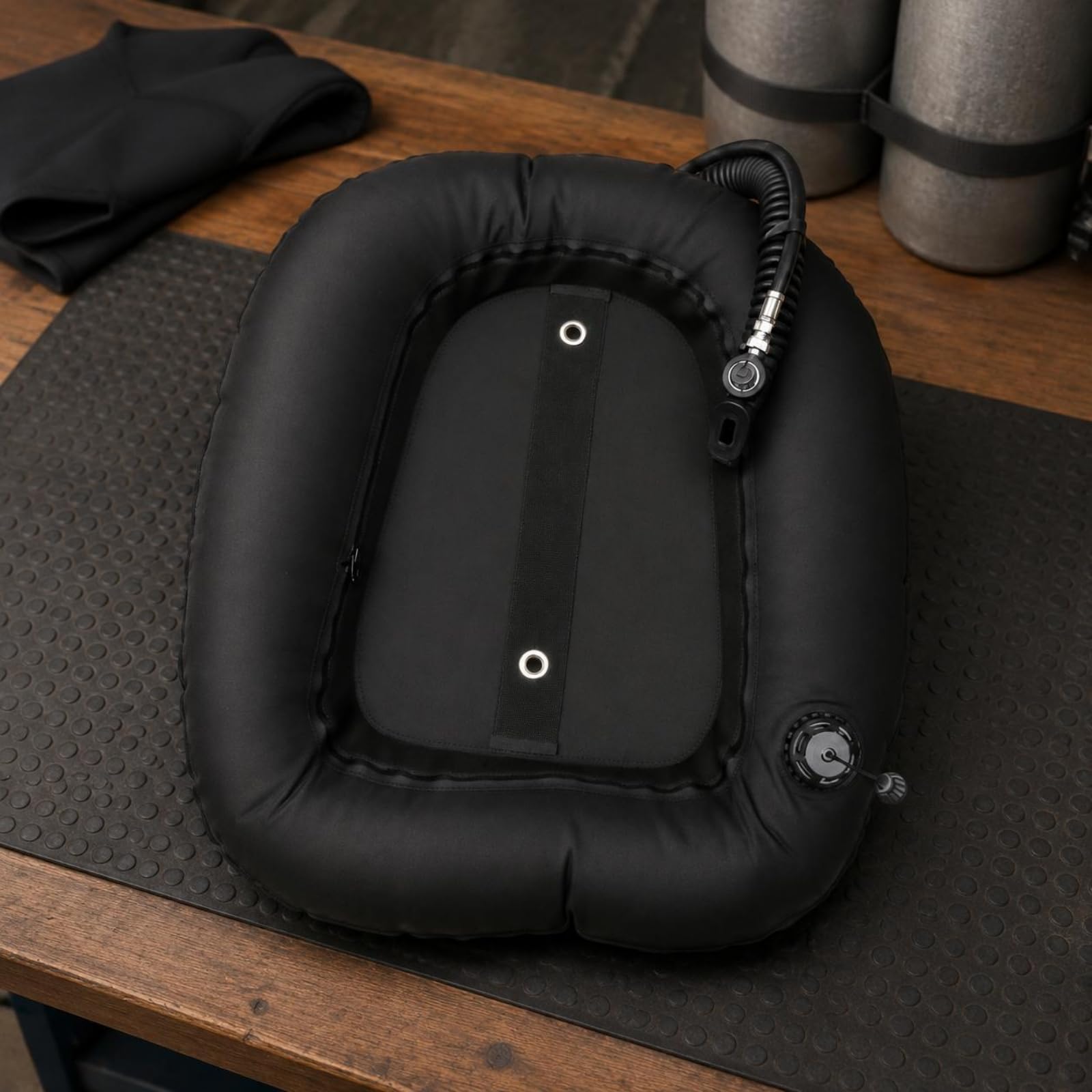Chaleco de Flotabilidad para Buceo Compensador de Flotabilidad Trasera Vejiga para Doble Tanque EPDM 14 Pulgadas Diseño Organizado Adecuado para
