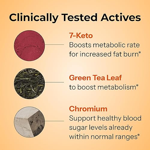 Miniatura 4 de HUM Cápsulas de extracto de té verde natural de gallo rasgado, con cromo, 7 Keto DHEA, suplemento de té verde vegano sin gluten para apoyar los