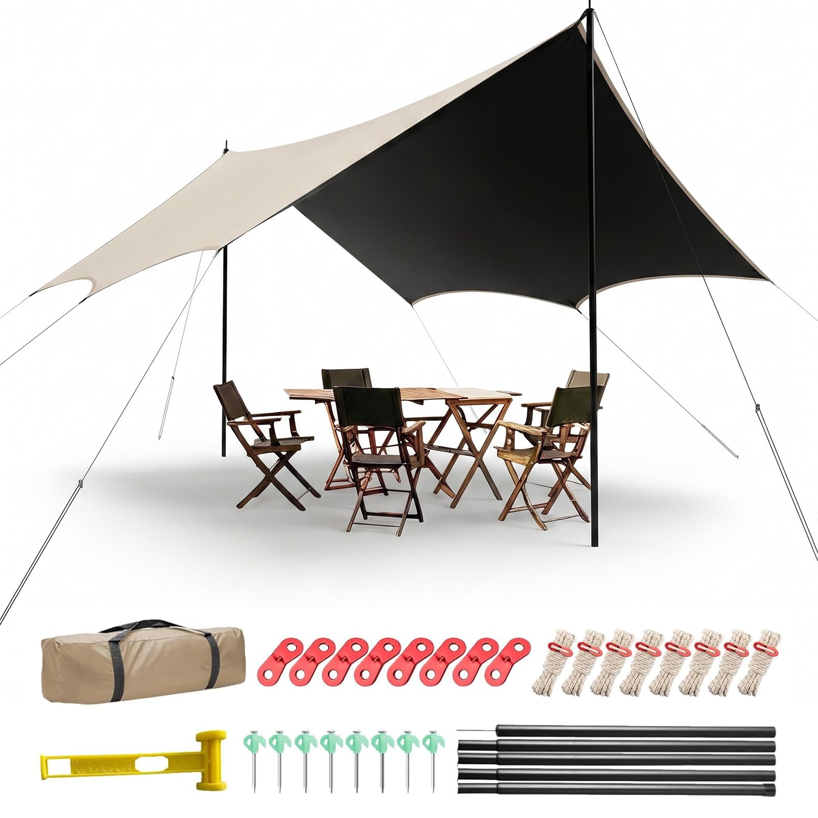Amazon | 【ブラックラバーコーティング 工場直販】 天幕 大型 防水