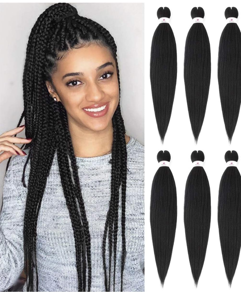 CHERISH SYNTHETIC 6 PACKS PRE STRETCHED ULTRA BRAID Time Saving Pre-Stretched Braid. Bulk Braiding Hair Extension. Pre-Cut