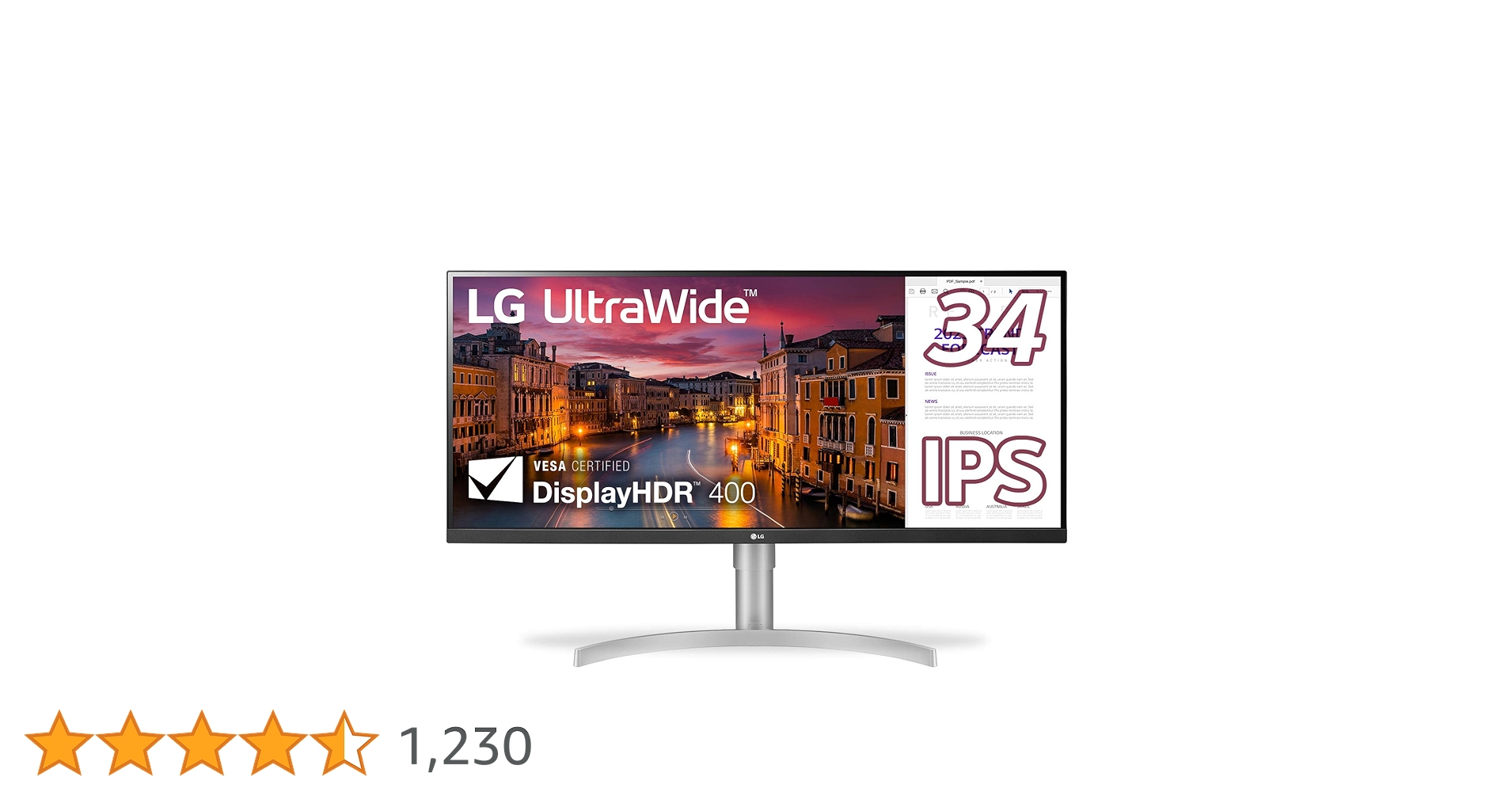 Amazon.co.jp: LG モニター ディスプレイ 34WN650-W 34インチ/平面