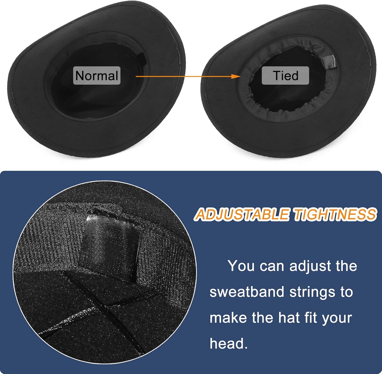 GEMVIE Cowboy Hat for Men Women Classic Roll Up Brim Fedora Cowgirl Hat Western Cowboy Hat with Belt at  Men’s Clothing store