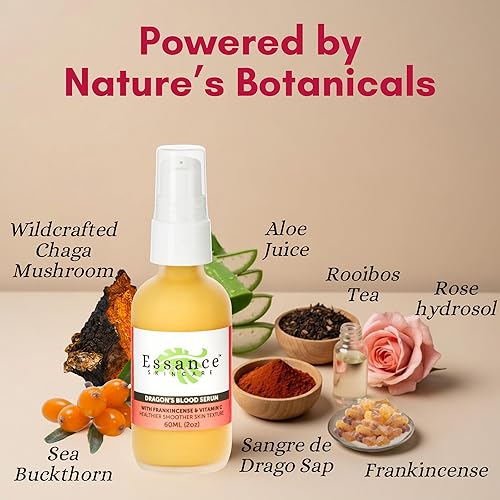 Miniatura 4 de Essance Dragon's Blood Face Serum – 2.0 fl oz Suero facial ligero para rutina diaria de cuidado de la piel, kit esencial de viaje Cuidado