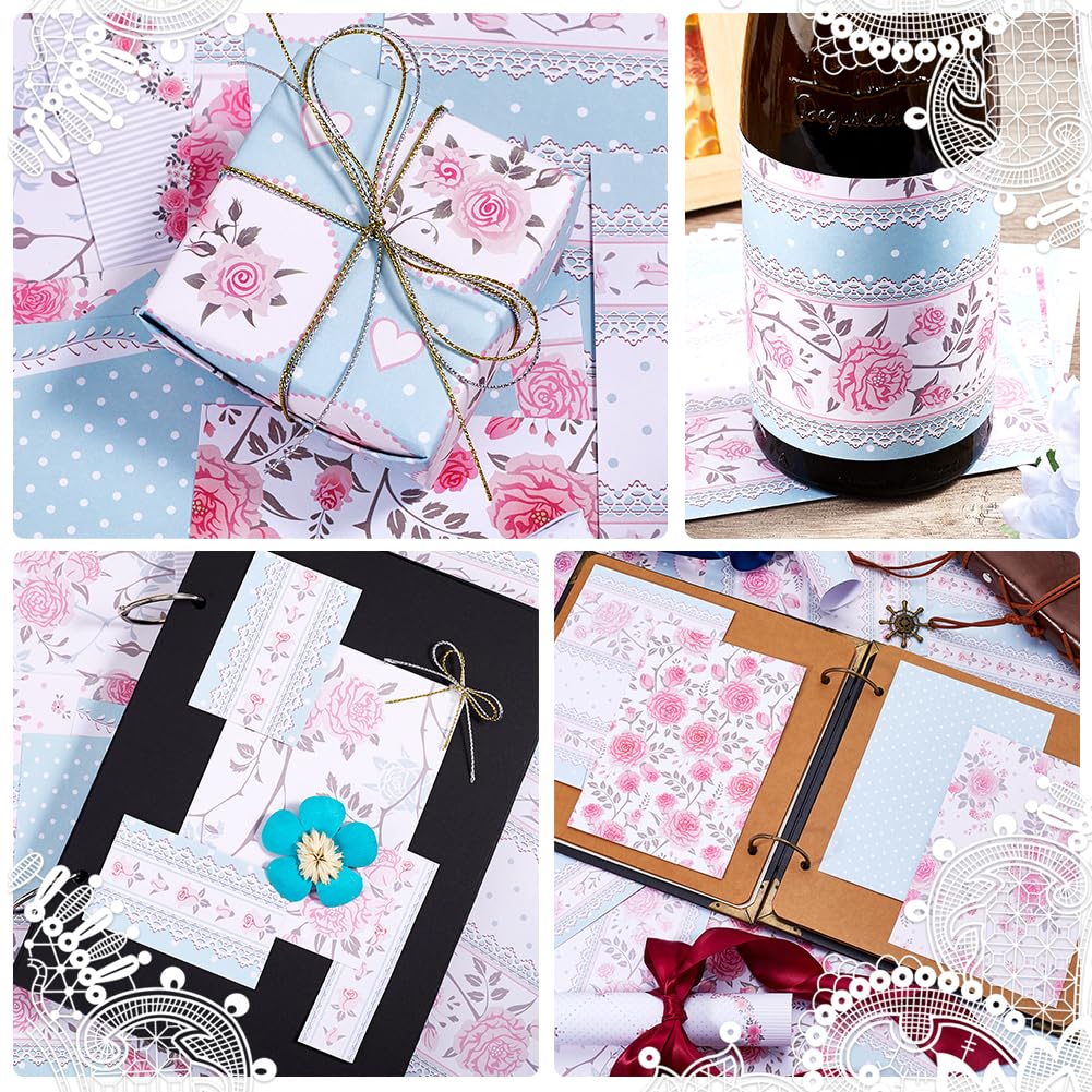 GORGECRAFT 24 foglio 12 stili Blocco di Carta per Album con Fragole 15x15cm Frutta Carta per Decoupage su Un Lato Cartoncino Sfondo Decorativo Forniture per Biglietti Scrittura Diario Artigianato