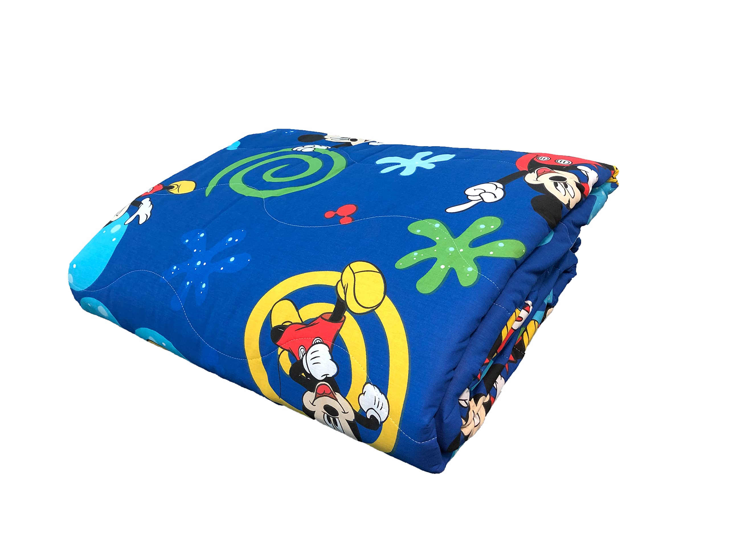 hermet Mickey Mouse, Copriletto Trapuntato Singolo, 170x270 cm, Trapuntino Leggero Primaverile Imbottito, 100% Cotone, Prodotto Ufficiale Disney