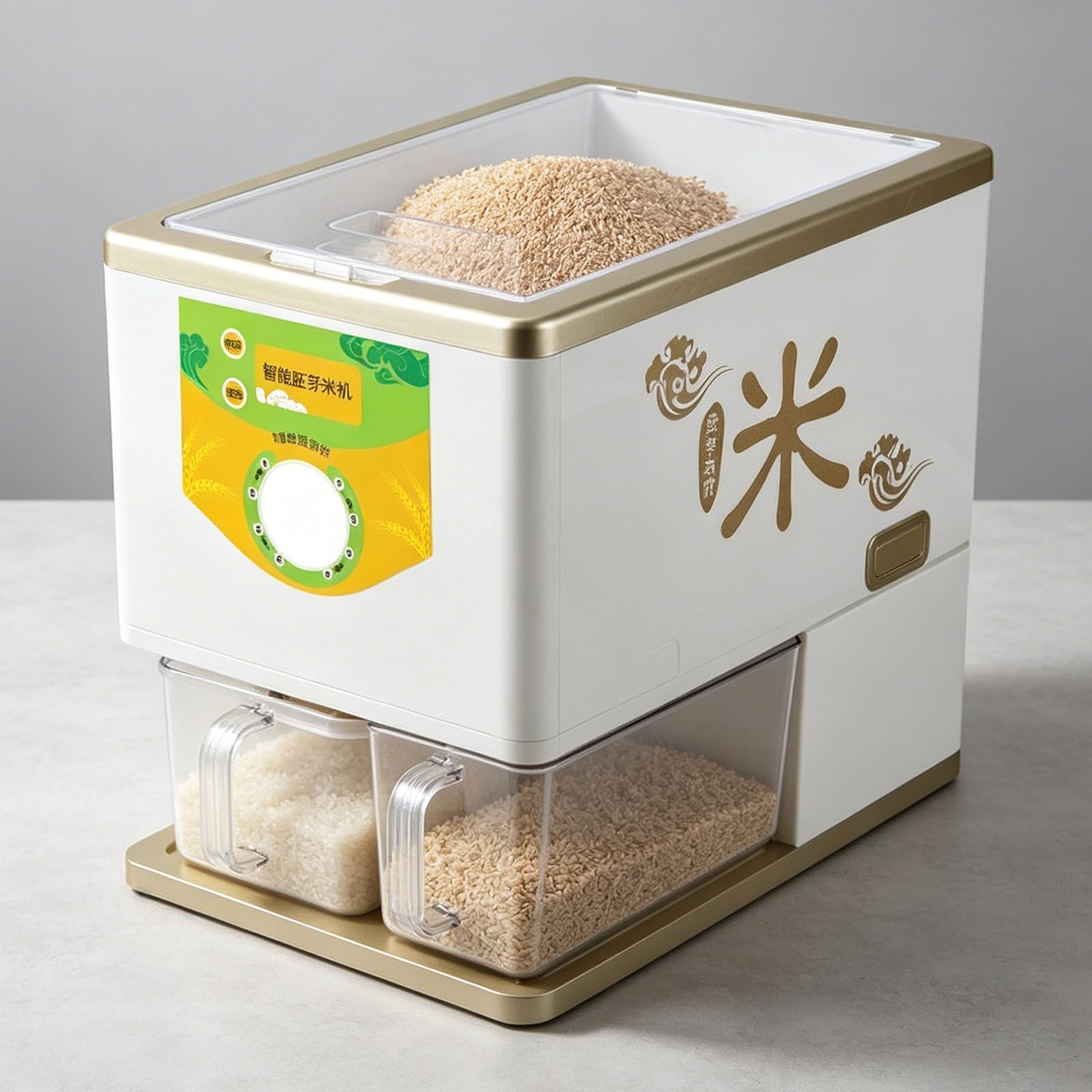 Fresatrice per riso - Regolabile a 8 livelli, resa 250-500g/min, arresto automatico continuo, separazione automatica di riso e crusca