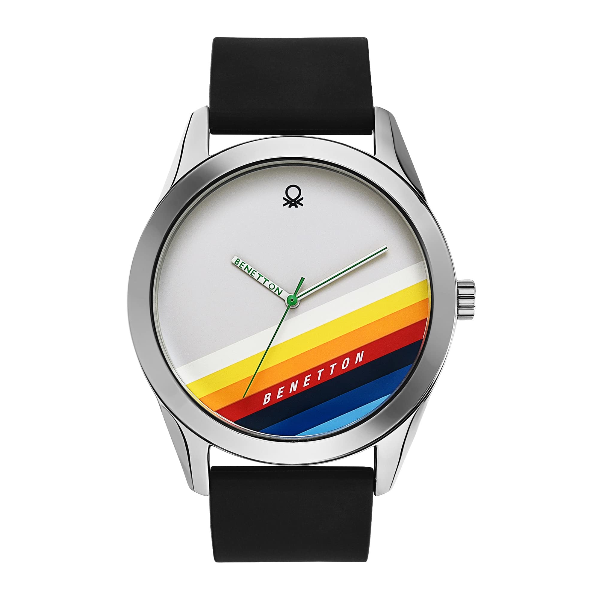 UNITED COLORS OF BENETTON Mens 44 mm Light Grey Dial Silicone Analogue Watch - UWUCG0202 (B0BQJB3QYP) Amazon Price History, Amazon Price Tracker