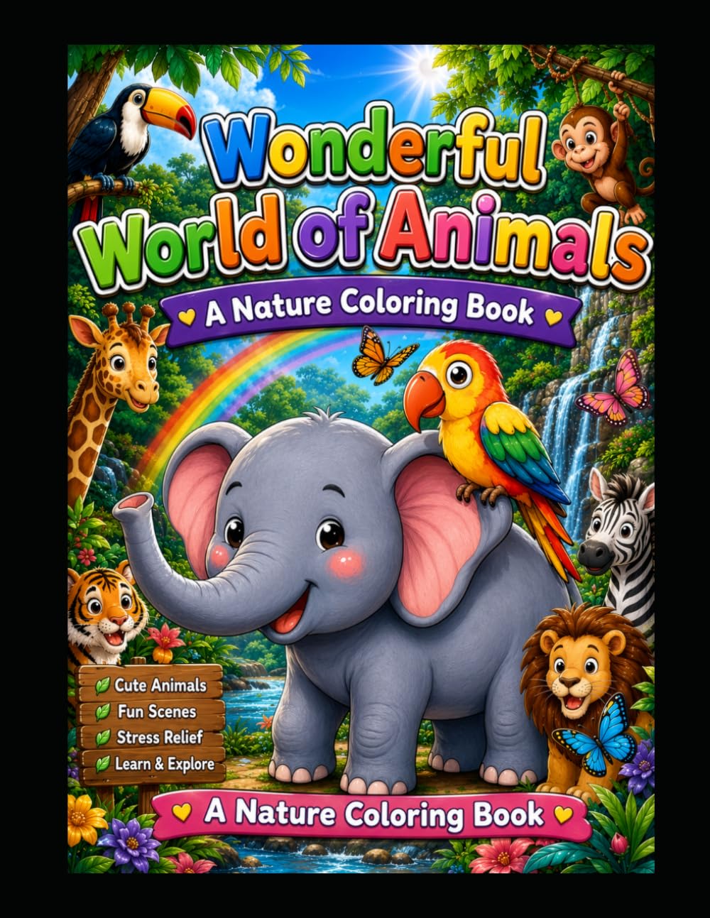 Wonderful World of Animals — A Nature Coloring Book
