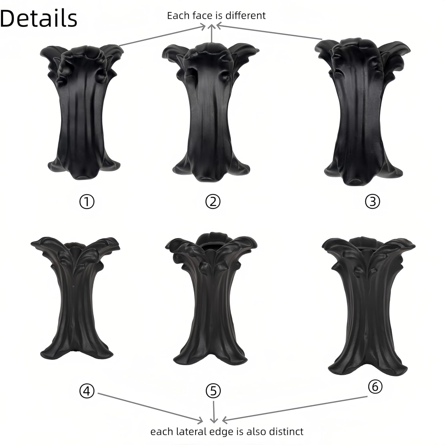 Vintage Gothic Ceramic Vase, 8.74×6.46×5.63inches, Matte Black Flower Vase for Red & Black Roses,Dark Academia Witchy Aesthetic Vase for Bedroom Living Room Dining Table