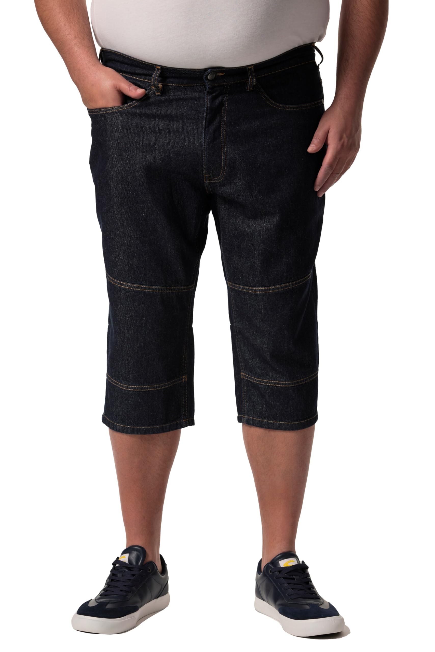 Men Plus Herren große Größen Übergrößen Menswear L-8XL 3/4-Jeans, Denim, 5-Pocket, Elastikbund 837387