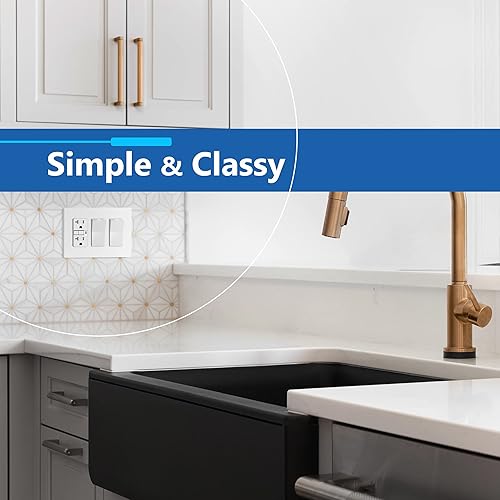 Miniatura 5 de LIDER LSWP-33M-W - Cubierta de interruptor decorativa triple con acabado mate, placa de pared sin tornillos, tamaño mediano de 3 segmentos 4.88 x