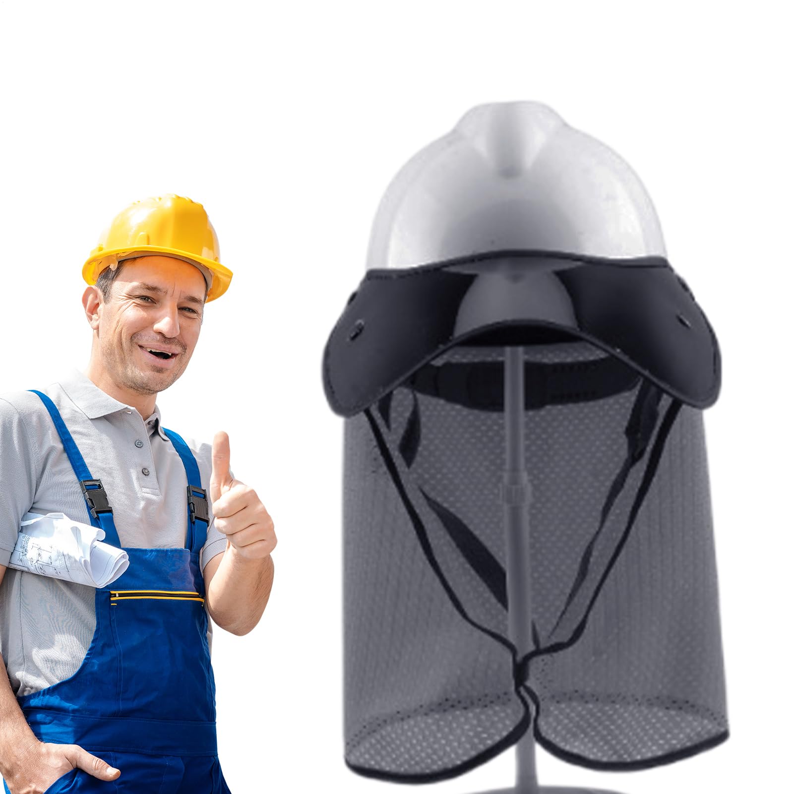 Hard Hat Brim Shade - UV Protection Helmet-Mounted Visor Sun Shade,Easy To Wear Hardhat Sunshade for Heatstroke Prevention Outdoor Construction Sites