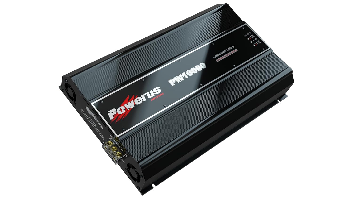 PW10000 1 Ohm Full Range 1 Channel Class D Car Amplifier, 10800W RMS @12.6V / 11900W @14.4V, Monoblock, Bass Boost, HPF/LPF Crossover, Automatic Audio Limiter