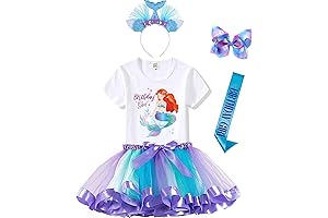 Black Ariel Birthday Decorations Party Supplies