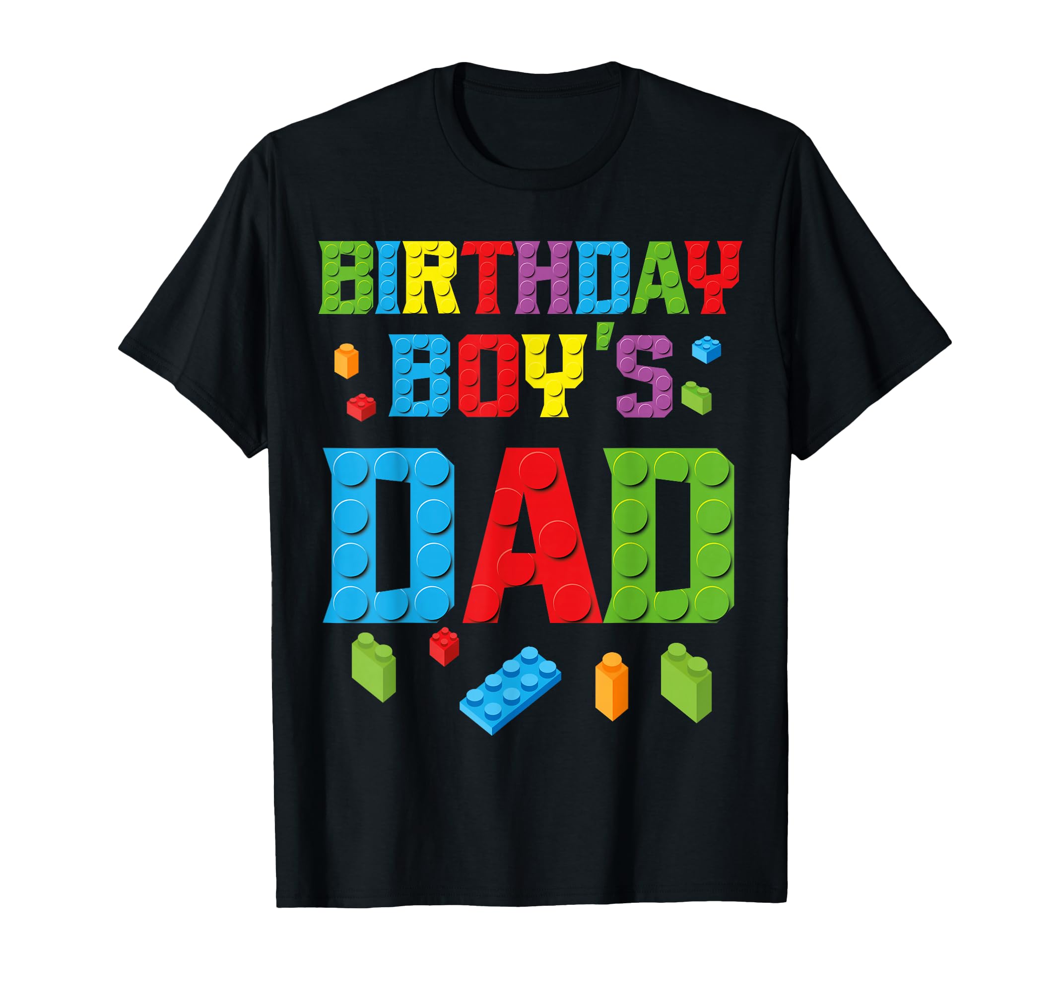 Master Builder Birthday Boy's Dad Building Bricks Blocks Men T-Shirt