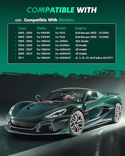 Miniatura 2 de SCITOO - Juego de 8 pastillas de freno de cerámica, juego de 8 pastillas de freno para Infiniti FX35,03-05 para Infiniti FX45,05-06 para Nissan