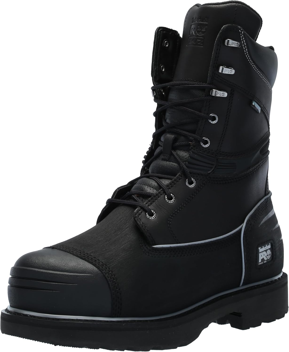 Timberland PRO Men's Gravel Pit Internal Met Guard 10 Inch Steel Safety Toe Puncture Resistant Insulated Waterproof Industrial Work Boot, Black-2024 NEW, 7.5 W US