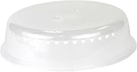 Chef Craft Clear Microwave Splatter Cover, 10-Inch Diameter with Vents - Dishwasher Safe