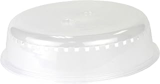 Chef Craft Classic 10-Inch Clear Microwave Splatter Cover with Vents - Dishwasher Safe
