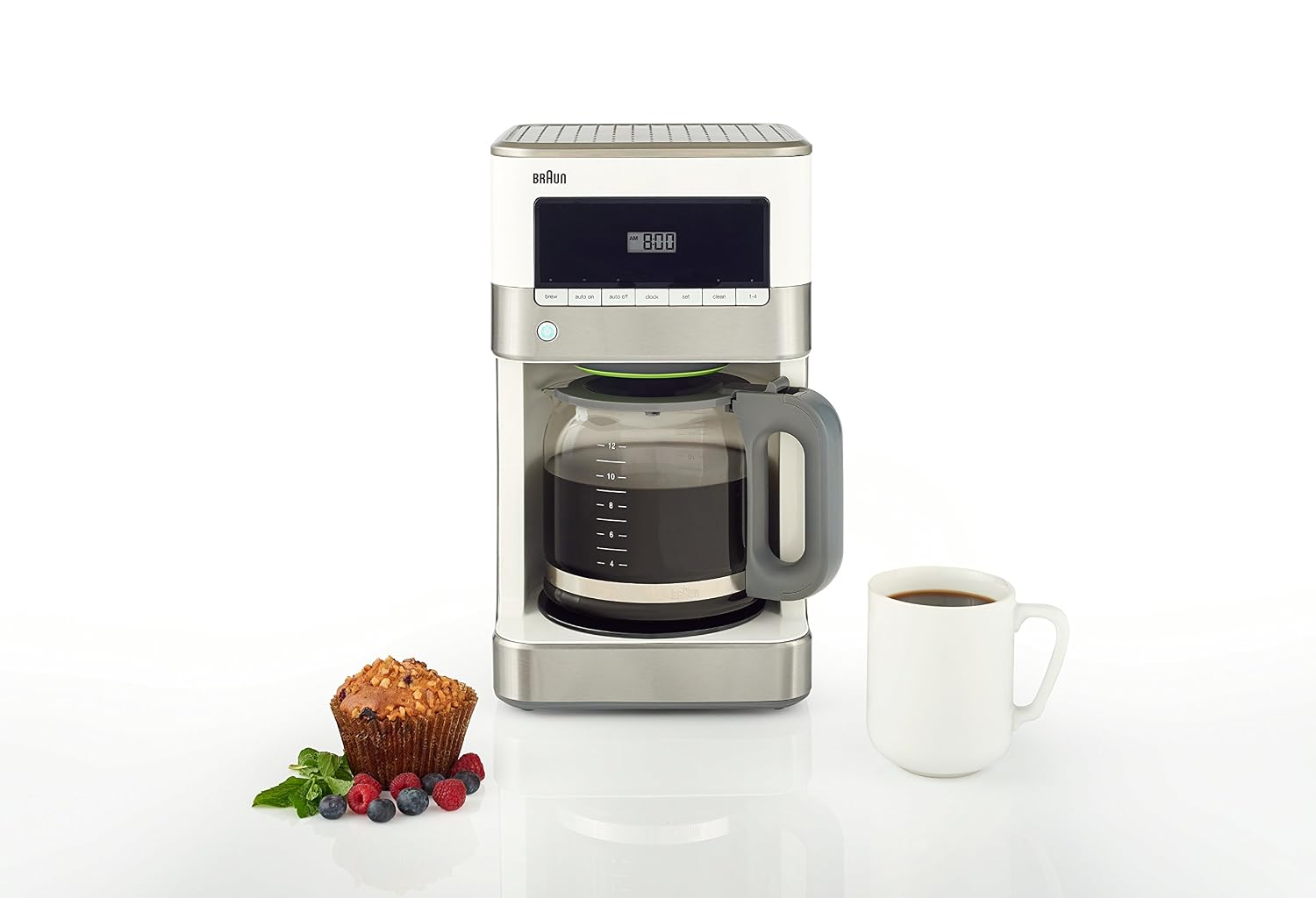 Braun KF6050WH BrewSense Drip Coffee Maker, White, view 3