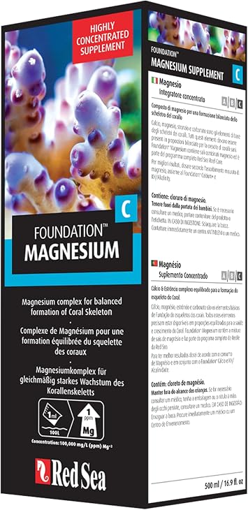 Red Sea Fish Pharm ARE22033 Reef Foundation Magnesium Supplement-C for Aquarium, 500ml