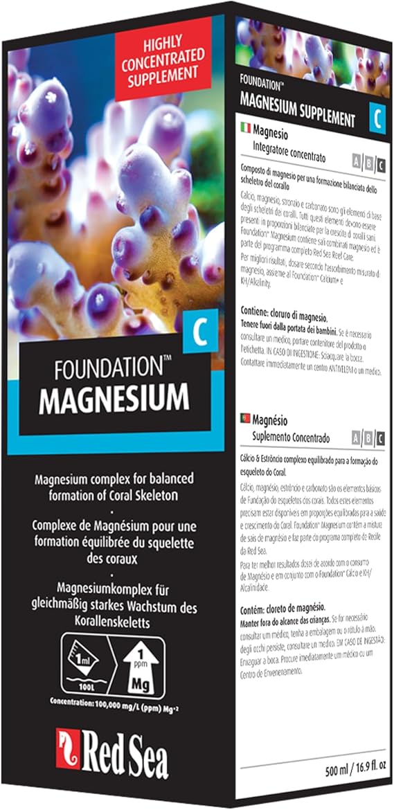 Red Sea Fish Pharm ARE22033 Reef Foundation Magnesium Supplement-C for Aquarium, 500ml