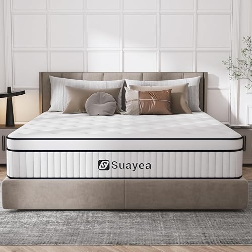 Miniatura 9 de Colchón Queen de 10 pulgadas tamaño Queen en una caja, materia de firmeza media con resortes ensanchados y espuma suave, aislamiento de movimiento