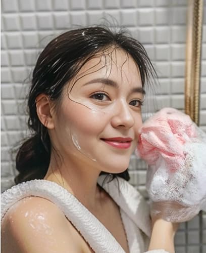 Miniatura 4 de esthe - Toalla de ducha exfoliante resistente a los desgarros para todo tipo de piel, 3 unidades, fabricada en Japón