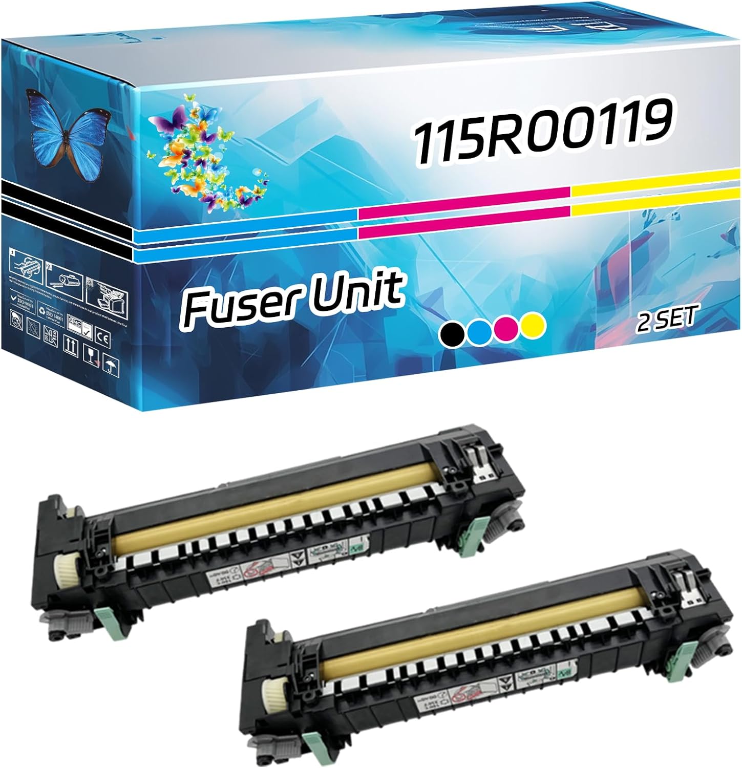 115R00119 Fuser Unit Compatible for Xerox VersaLInk B400dn VersaLInk B400n VersaLInk B405dn Printers, High Yield 470000 Pages, with Chip High-Definition Printing (2 Set)