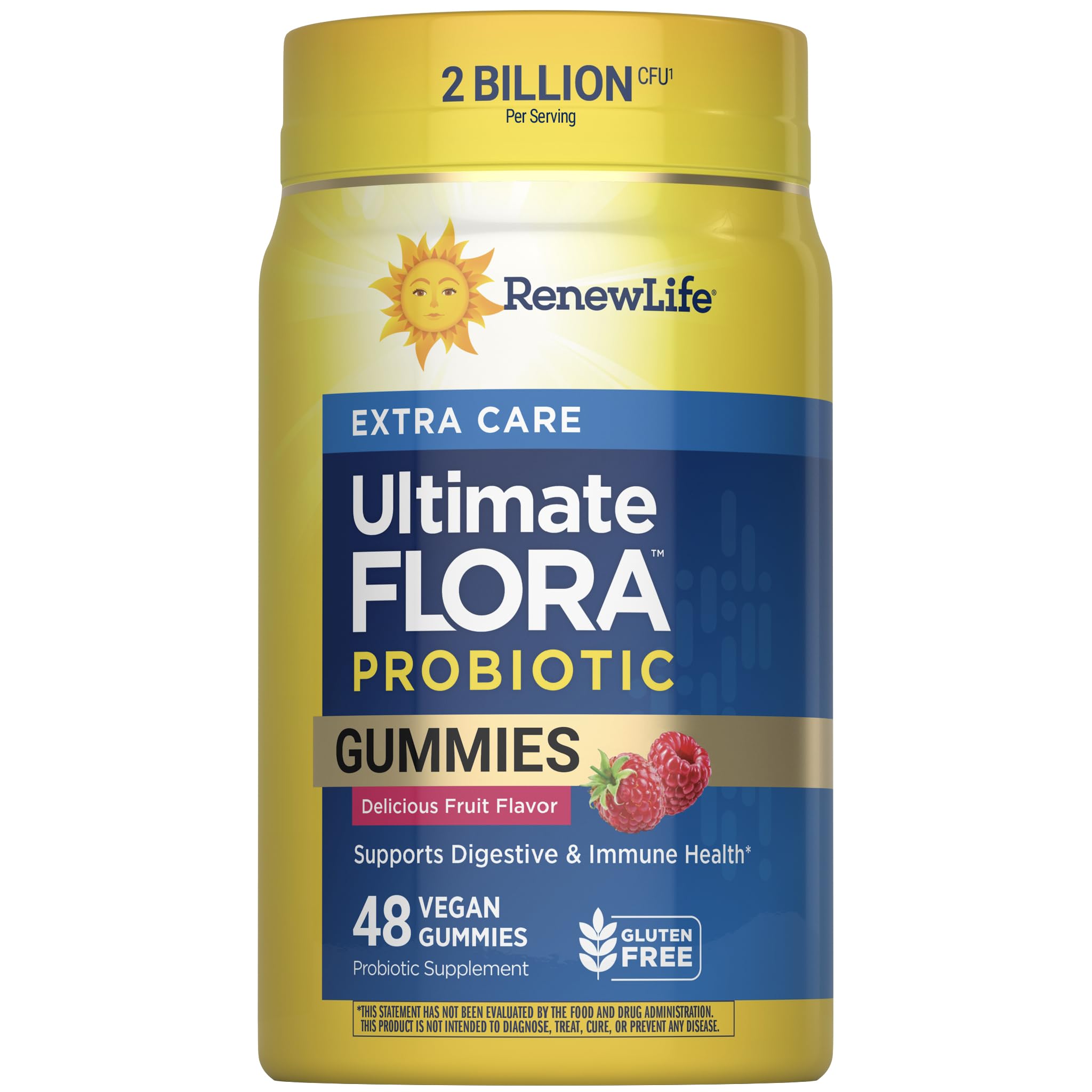 Renew Life Ultimate Flora Extra Care Probiotic Gummies 2 Billion CFU 2 Billion CFU 48 Count (Pack of 1)