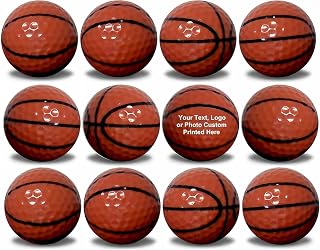 Basketball Golf Balls 12-Pack: Your Game with Your Text or Logo!