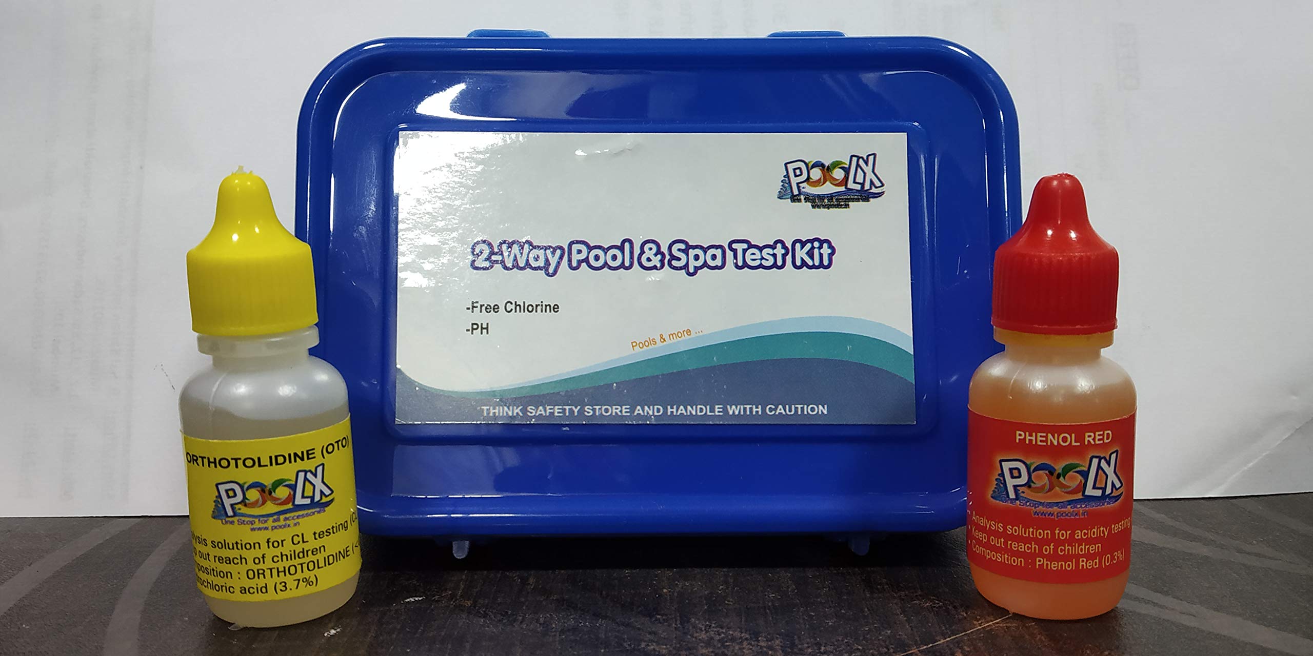 PH Chlorine Water Quality Test Set, Tool Kit Accessories for Swimming Pool | Blue