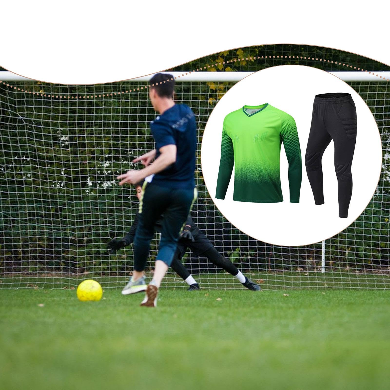 Camiseta Deportiva Acolchada Conjunto Completo Largo Pantalón Camiseta Fútbol Protector Esponja Poliéster Transpirable Adecuado para Jóvenes