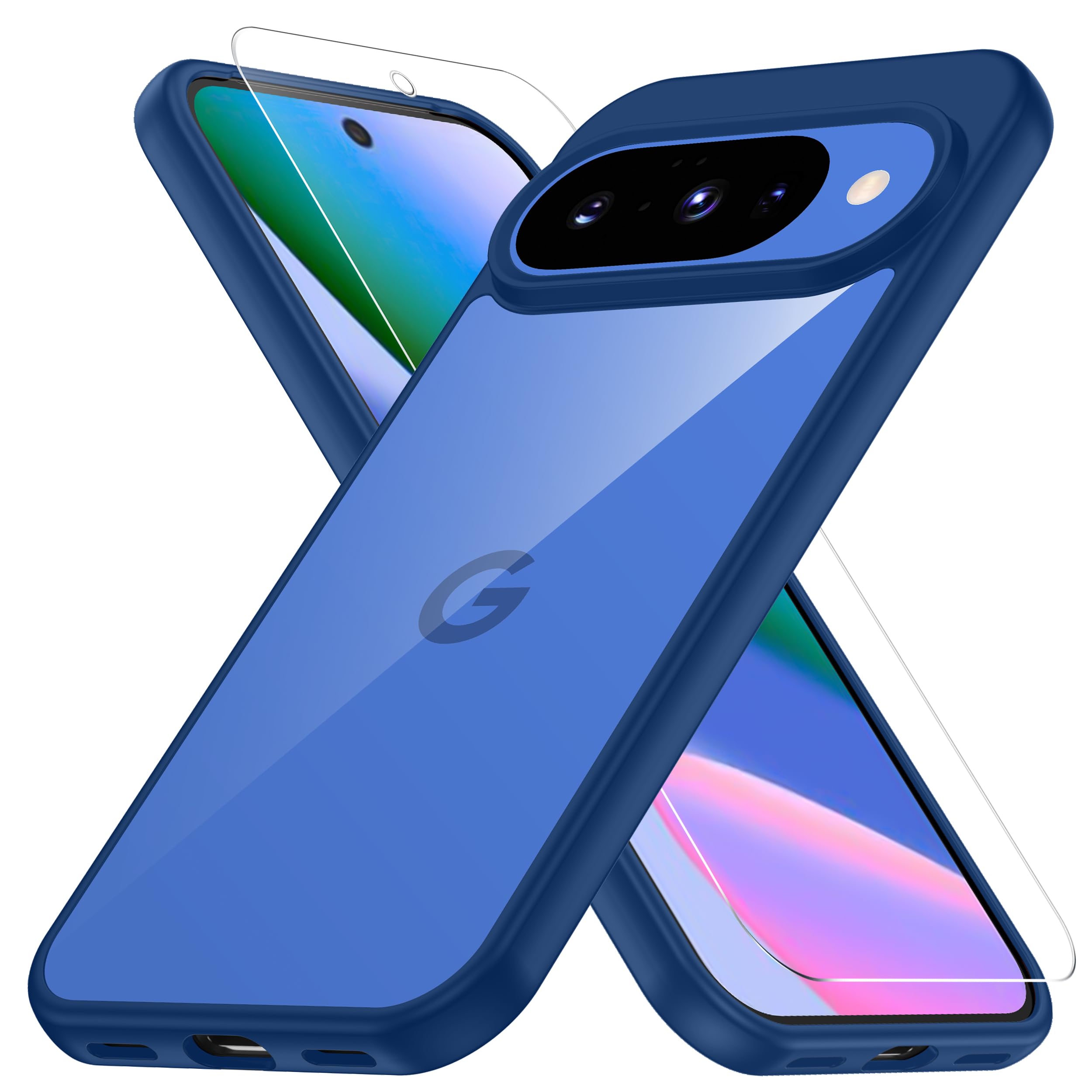 Google Pixel 10青色 クリアケース付き Amazon.co.jp: Google pixel 10 用 ケース ブルー 耐衝撃 ガラス