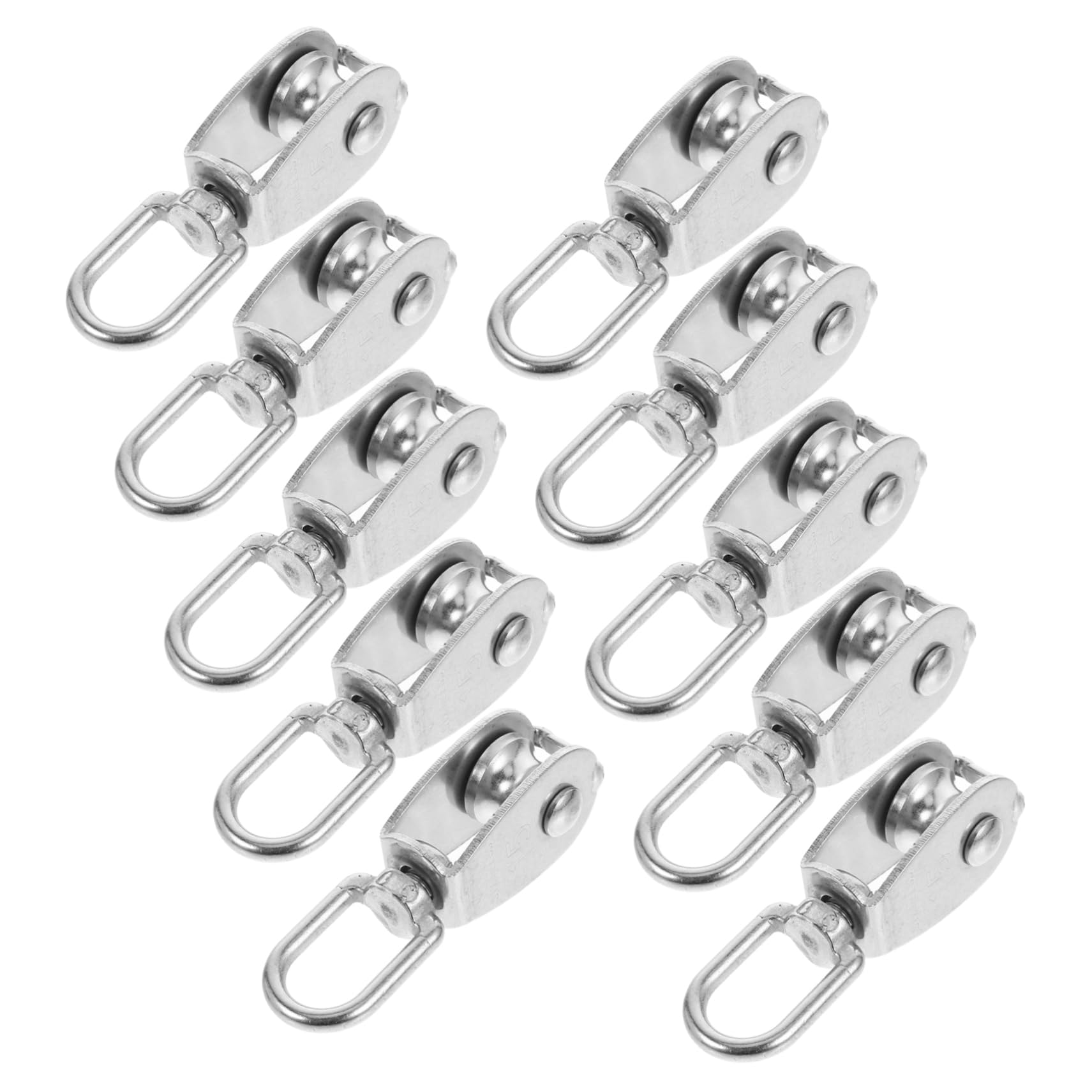 Juego de 10 poleas M15 de acero inoxidable, poleas de cable y cuerda suaves para elevación industrial, soluciones de elevación versátiles para uso en Estados Unidos, duraderas y resistentes a la