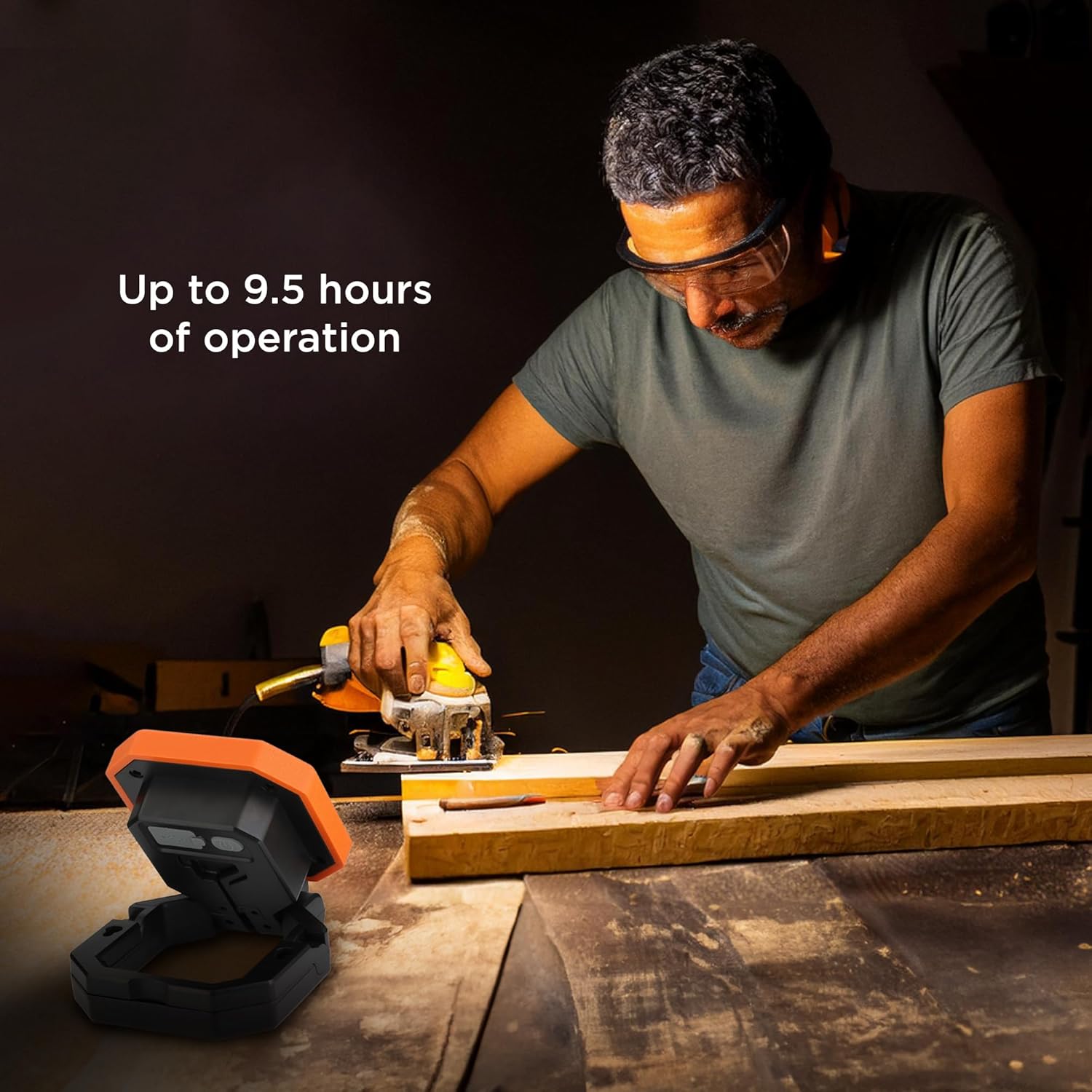 BLACK+DECKER 2,000LM Portable LED Utility Light, 3 Brightness Levels, Emergency Flash, Magnetic Design with Folding Stand, USB Rechargeable, Power Bank, IP65 Weather-Resistant for Camping, Work, DIY