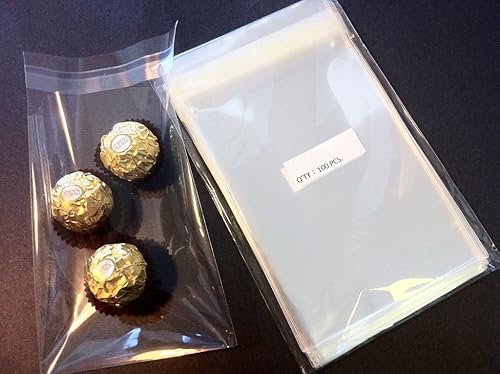 Miniatura 2 de Uniquepacking Bolsas de celofán resellables transparentes de 6x9, ideal para pastelería, velas, jabones, galletas, 100 unidades