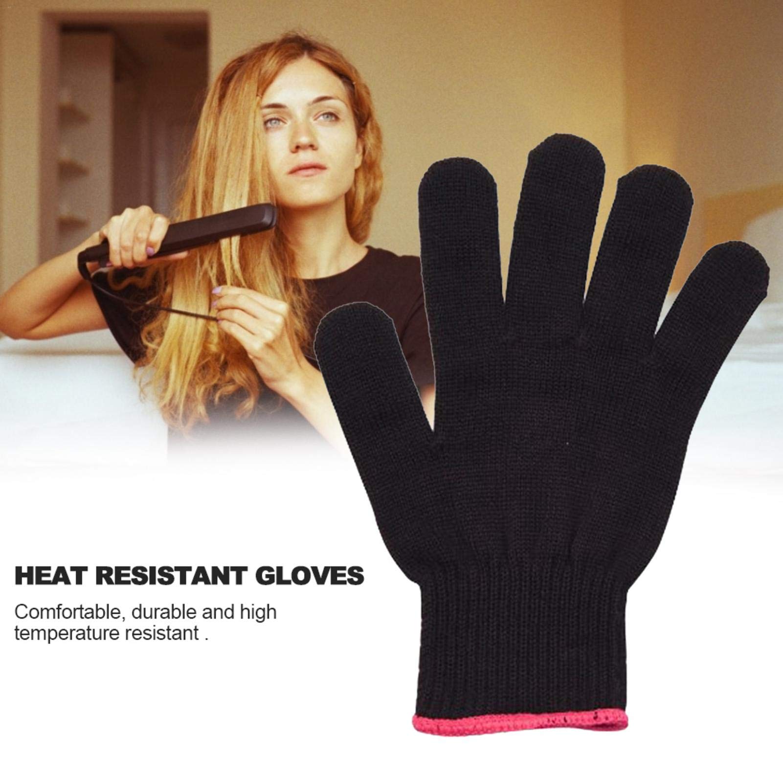 Maciun Hitzebeständige Handschuhe Für Lockenstab & Glätteisen – Baumwolle/Aramid, Schützt Hände Vor Verbrennungen