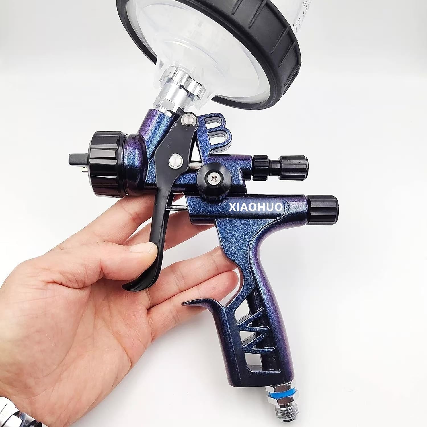 HVLP 6800B Spray Gun 1.3MM Nozzle LVLP Spray Gun Air Spray Guns Car Paint Gun Air Paint Spray Guns Airbrush for Painting Paint Gun with Mix Tank