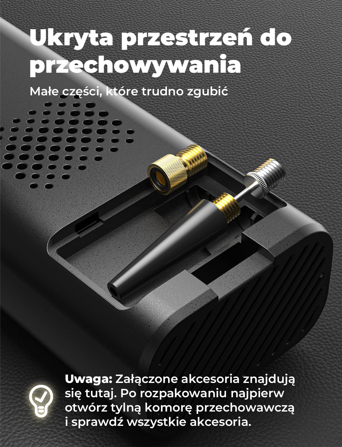 Oasser Przenośna Pompa 6000mAh z Podwójnym Wyświetlaczem Preset Pressure AutoStop 150PSI Do Opony/Rower/Motocykl 3M Kabel do Zapalniczki i Torba