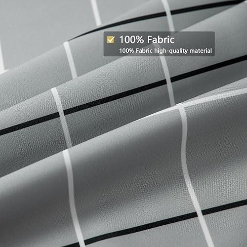 Miniatura 219 de Cortina de ducha de tela blanca con contrapeso inferior, calidad de hotel impermeable, 72 x 72 pulgadas, lavable a máquina B-blanco,Beige