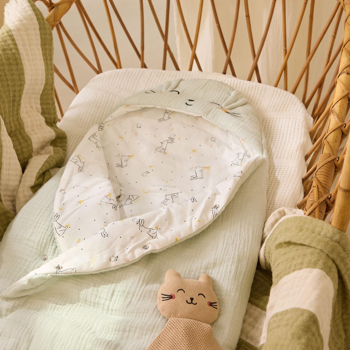 Petit Béguin - Nid d'ange en gaze de coton Hello Baby