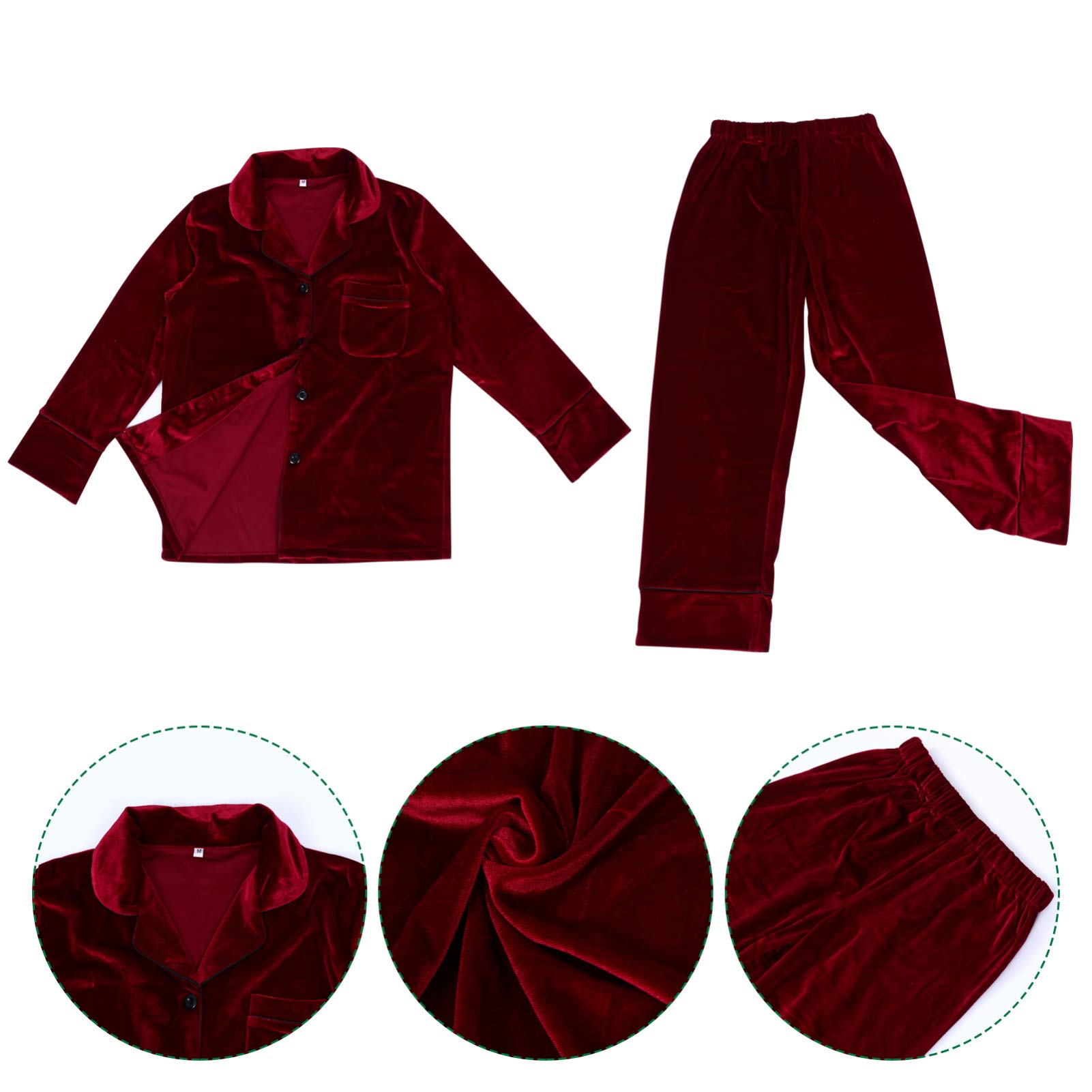 SOIMISS Conjunto de Pijama de Mujer para Invierno, Ropa de Dormir Cálida y Cómoda de Poliéster y Spandex, Manga Larga Adecuado para Temporadas Frías